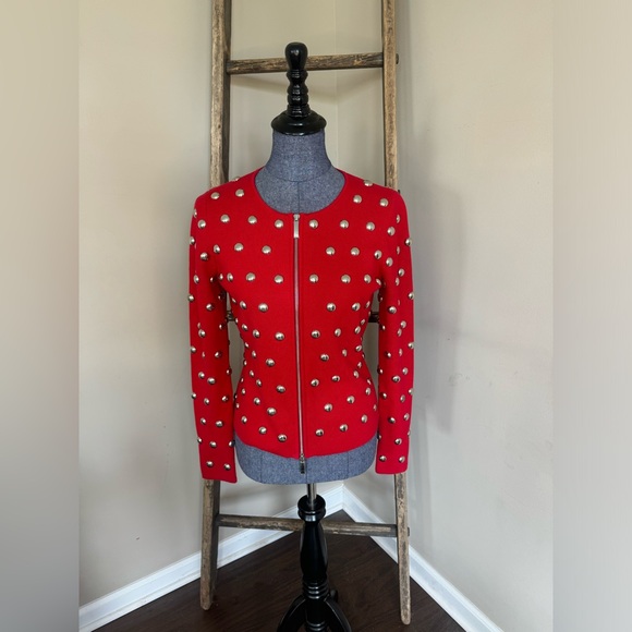 Rondina New York NWT 100% Cotton Heavy Embellished Cardigan - Picture 1 of 11